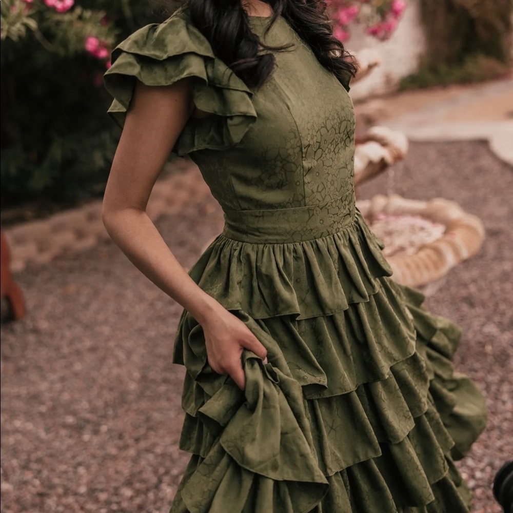 Jessakae Charming Dress in olive NWT